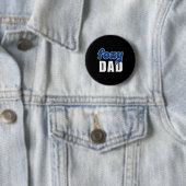 Funny Foxy Dad  Ronde Button 5,7 Cm (In situ)