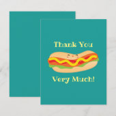 Funny Frank You Humorisje Hot Dog Pun Dank je Bedankkaart (Voorkant / Achterkant)