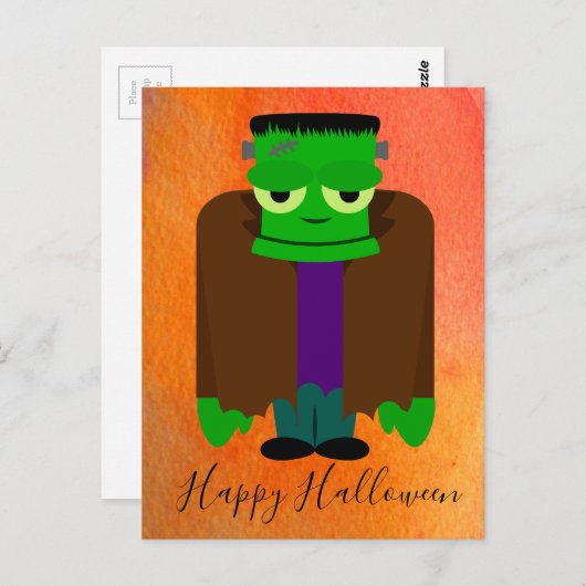 Funny franken monster Halloween thema Briefkaart (Voorkant / Achterkant)