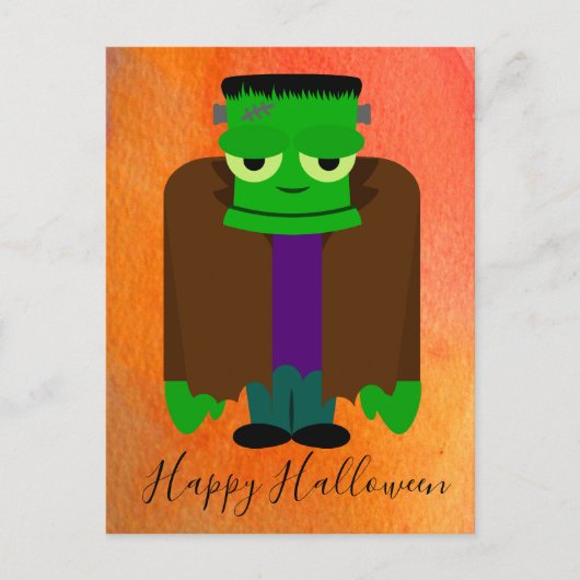 Funny franken monster Halloween thema Briefkaart (Voorkant)