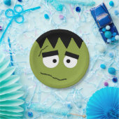Funny Frankenstein Face voor Halloween Papieren Bordje (Feest)