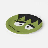 Funny Frankenstein Face voor Halloween Papieren Bordje (Gekanteld)