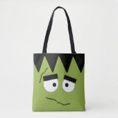 Funny Frankenstein Face voor Halloween Tote Bag (Voorkant)