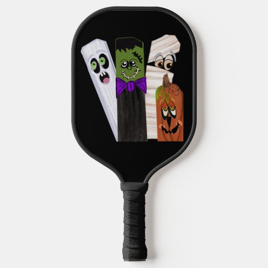 Funny Frankenstein Ghost Pumpkin Onzichtbaar Man Pickleball Paddle (Voorkant)