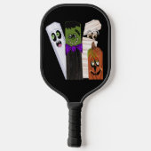 Funny Frankenstein Ghost Pumpkin Onzichtbaar Man Pickleball Paddle (Achterkant)