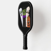 Funny Frankenstein Ghost Pumpkin Onzichtbaar Man Pickleball Paddle (Links)