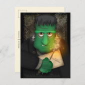 Funny Frankenstein Halloween Briefkaart (Voorkant / Achterkant)