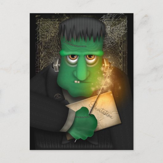 Funny Frankenstein Halloween Briefkaart (Voorkant)