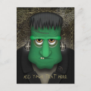 Funny Frankenstein Halloween Costume Personalized Briefkaart