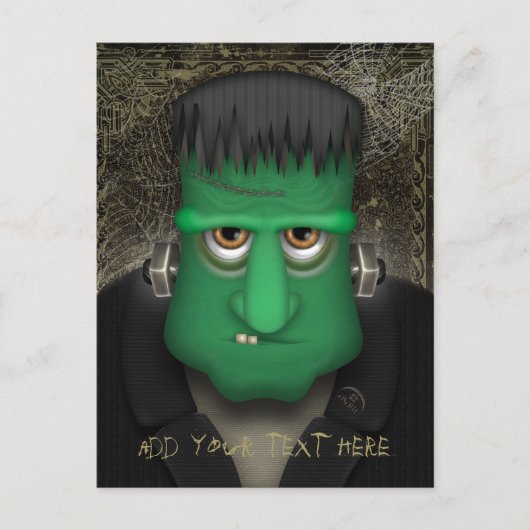 Funny Frankenstein Halloween Costume Personalized Briefkaart (Voorkant)