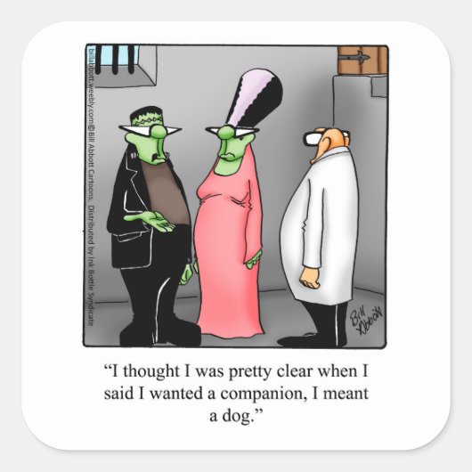 Funny Frankenstein Humor Halloween Stickers (Voorkant)