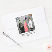 Funny Frankenstein Humor Halloween Stickers (Envelop)