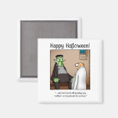 Funny Frankenstein Monster Humor Magnet (Voorkant / Achterkant)