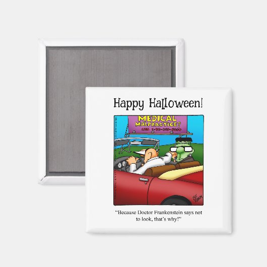 Funny Frankenstein Monster Humor Magnet (Voorkant / Achterkant)
