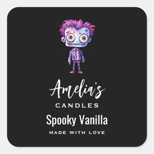 Funny Frankenstein Monster - Kaarsenhandel Vierkante Sticker (Voorkant)