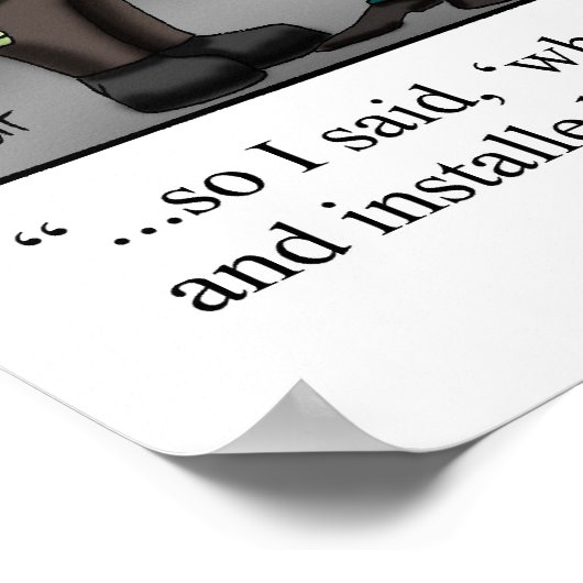 Funny Frankenstein Monster mp3player Poster (Hoek)