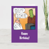 Funny Frankensteins Doctor Birthday Card