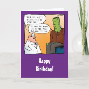 Funny Frankensteins Doctor Birthday Card Kaart