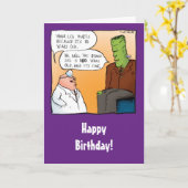 Funny Frankensteins Doctor Birthday Card Kaart (Gele Bloem)