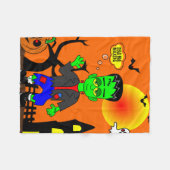 Funny Frankenstein's Monster Afbeelding Fleece Deken (Voorkant (Horizontaal))