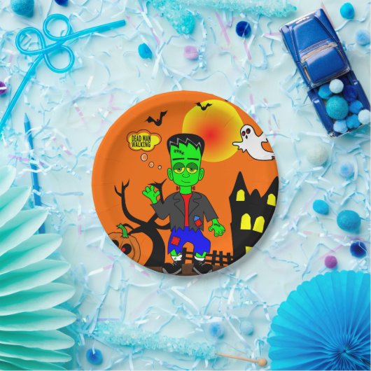 Funny Frankenstein's Monster Afbeelding Papieren Bordje (Feest)