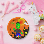 Funny Frankenstein's Monster Afbeelding Papieren Bordje (Feest)