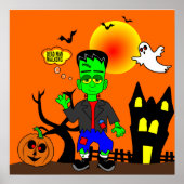 Funny Frankenstein's Monster Afbeelding Poster (Voorkant)