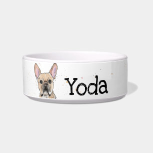 Funny franse bulldog, schattige Frenchie genaamd h Voerbakje