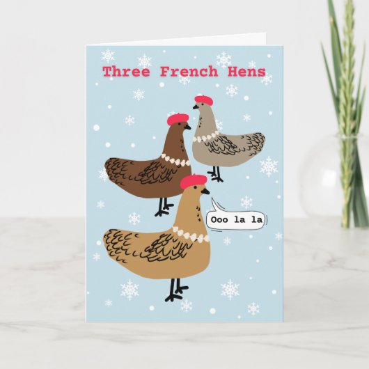 Funny franse kip 12 dagen kerstfeestdag Kaart (Voorkant)