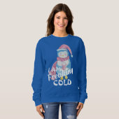 Funny Freaking Cold Penguin Ugly KerstSweater Trui (Voorkant volledig)