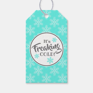 Funny Freaking Cold Winter Holiday Cadeaulabel