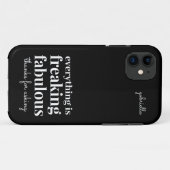 Funny Freaking Fabulous Sarcastic Black Case-Mate iPhone Case (Achterkant (horizontaal))