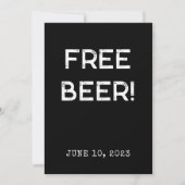Funny Free Beer 2023 Graduation Party Invitation Kaart (Voorkant)