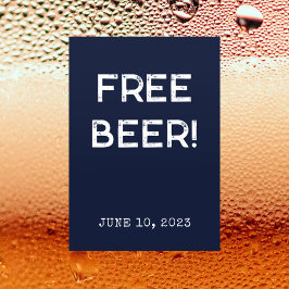 Funny Free Beer 2023 Graduation Party Kaart