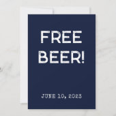 Funny Free Beer 2023 Graduation Party Kaart (Voorkant)