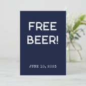 Funny Free Beer 2023 Graduation Party Kaart (Staand voorkant)