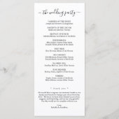 Funny Free Beer and Wedding Programme Programmakaart (Achterkant)