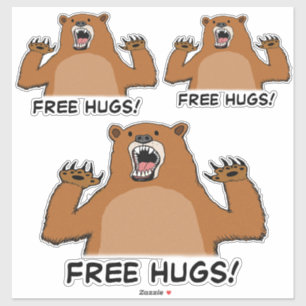Funny Free Beer Hugs Sticker