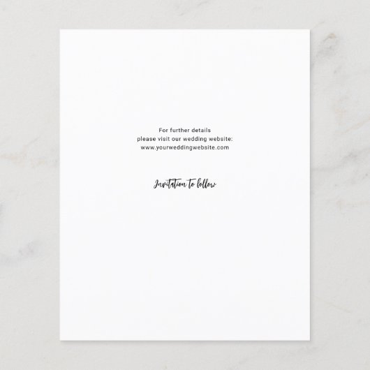 Funny Free Cake Open Bar Wedding Save the Date Flyer (Achterkant)