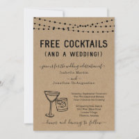 Funny Free Cocktails en een huwelijksuitnodiging