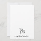 Funny Free Cocktails en een huwelijksuitnodiging Kaart (Achterkant)