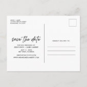 Funny Free Drink Beach Wedding Save the Date Aankondigingskaart (Achterkant)