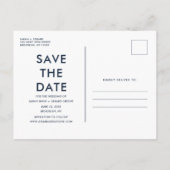Funny Free Drink Navy Wedding Save the Dates Aankondigingskaart (Achterkant)