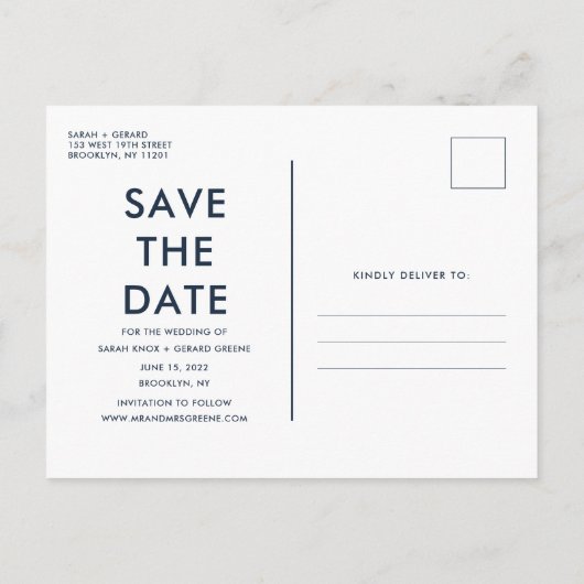 Funny Free Drink Navy Wedding Save the Dates Aankondigingskaart (Achterkant)