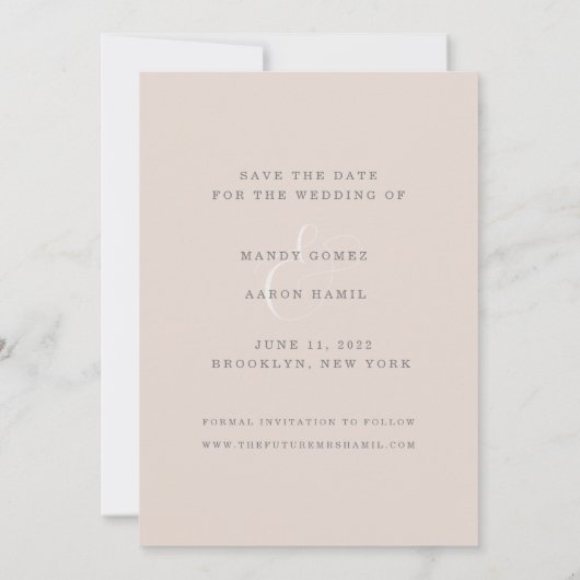 Funny Free Drinken Foto Wedding Save the Date (Achterkant)