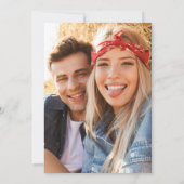 Funny Free Drinken Foto Wedding Save the Date Kaart (Achterkant)