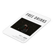 Funny Free Drinken Photo Save the Date Magneet (Linkerzijde)