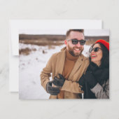 Funny Free Drinken Photo Simple Wedding Save The Date (Achterkant)