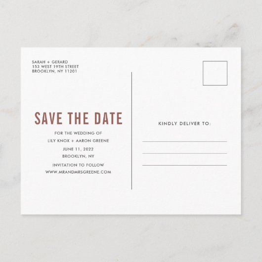 Funny Free Drinken Wedding Rust Photo Save the Dat Aankondigingskaart (Achterkant)