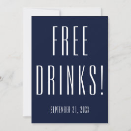 Funny Free Drinken Wedding Save the Date